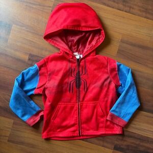 Kids Spiderman Homecoming Zip Up Hoodie Marvel Superhero Costume Size 6